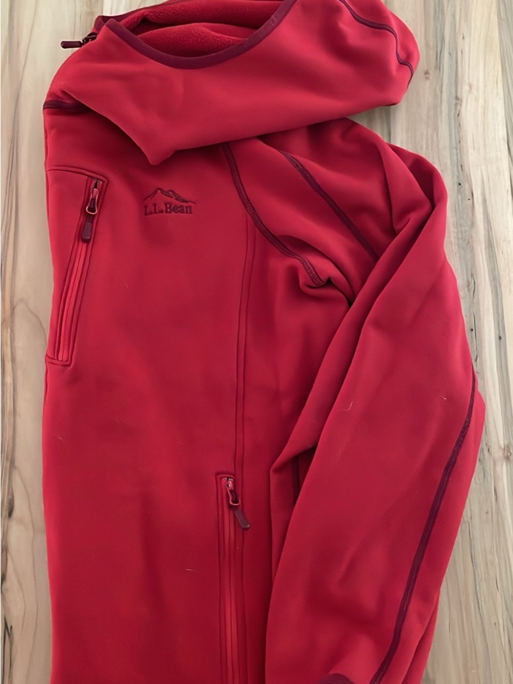 L.L.Bean Bright Red Fleece Jacket
